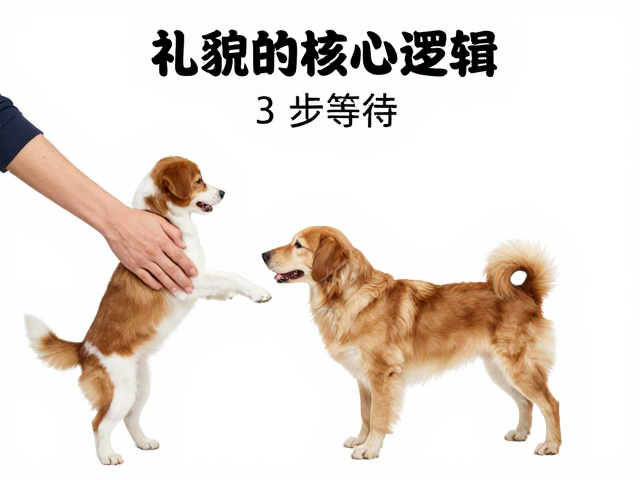 狗狗基础训练,从礼貌握手到等待,3步口令引导互动指南