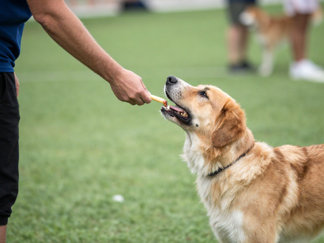 犬只服从训练营,巧用零食奖励引导,让礼貌握手互动更自然高效