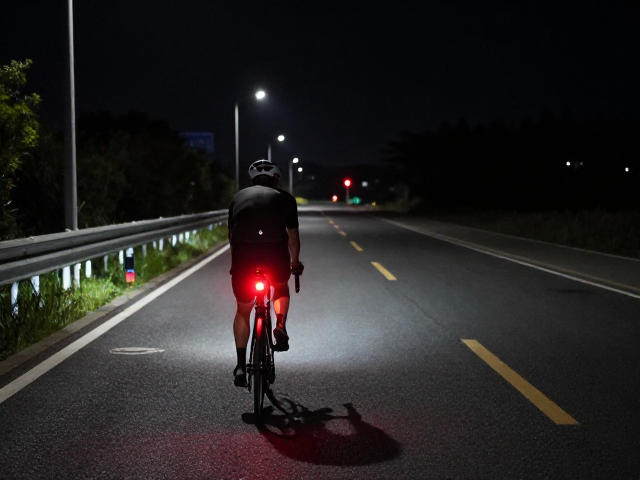 无光路面骑行攻略，高亮尾灯，信标定位，夜间行车更安全