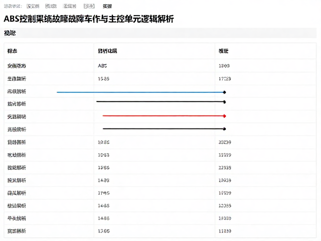 ECU数据流分析实战，ABS控制单元故障诊断与主控单元逻辑解析