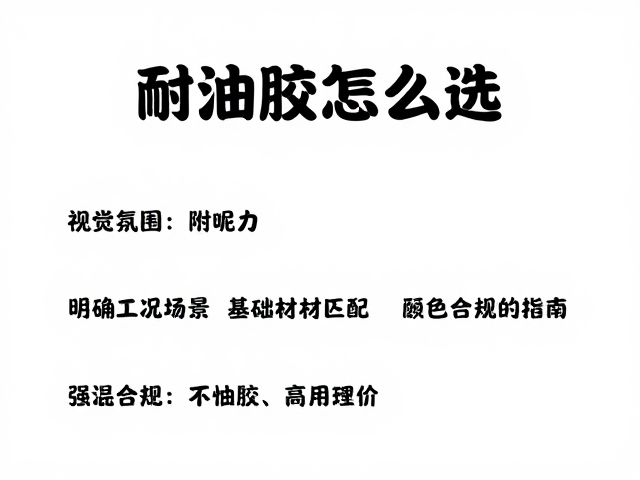 耐油胶怎么选？附着力强且颜色合适的指南