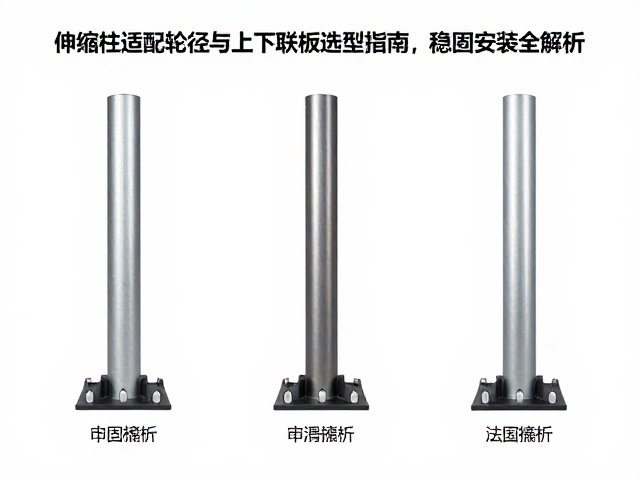 伸缩柱适配轮径与上下联板选型指南,稳固安装全解析