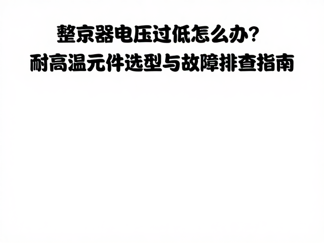 整流器电压过低怎么办？耐高温元件选型与故障排查指南