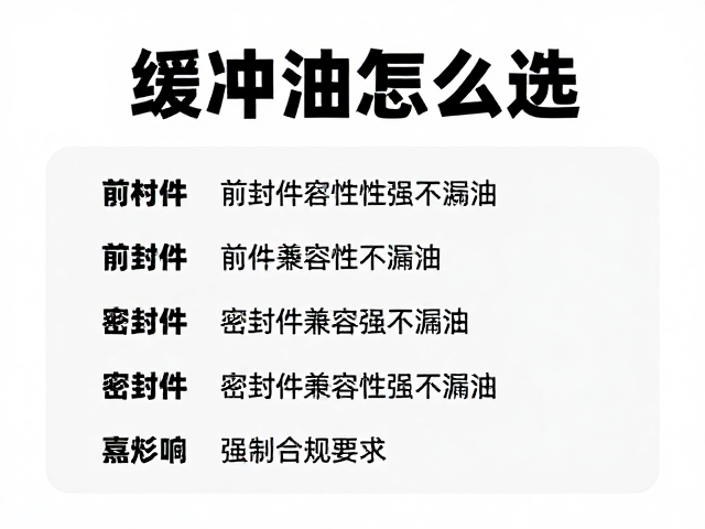 缓冲油怎么选?前叉减震油推荐,密封件兼容性强不漏油