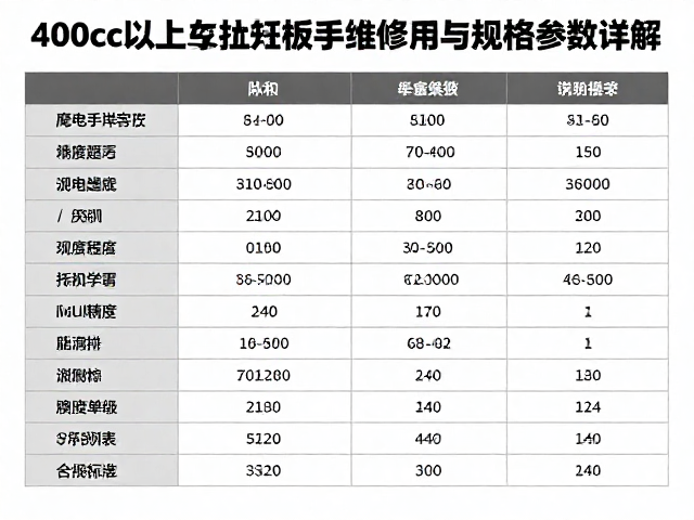 400cc以上摩托车扭矩扳手维修包选购指南与规格参数详解