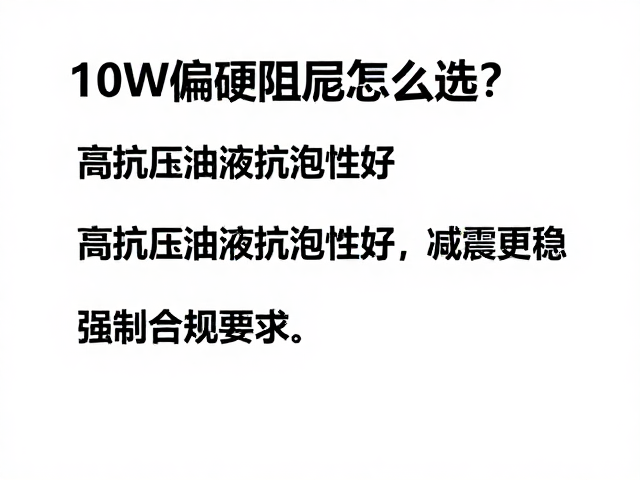 10W偏硬阻尼怎么选？高抗压油液抗泡性好，减震更稳