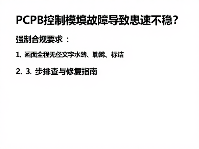 PCB控制模块故障导致怠速不稳？3步排查与修复指南