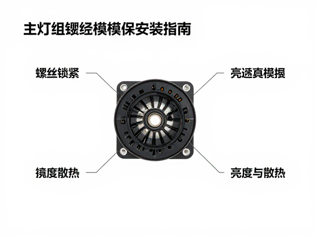 主灯组螺丝锁紧与透镜模组安装指南,提升亮度与散热