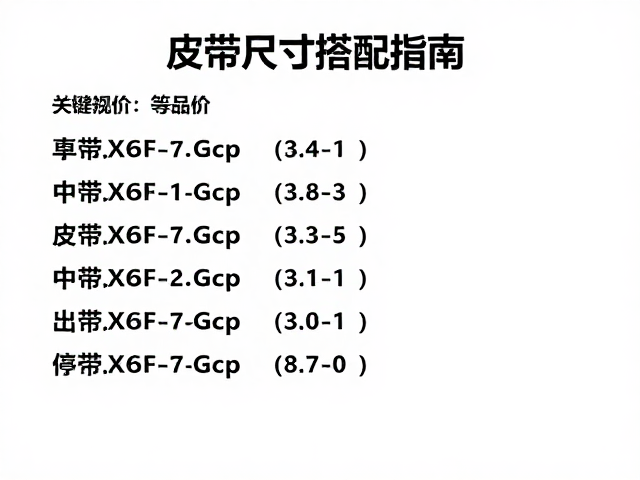 变速组选原厂套件?中等价位皮带尺寸搭配指南