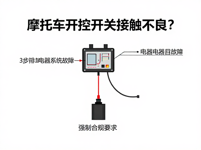 摩托车电控开关接触不良?3步排查电器系统故障