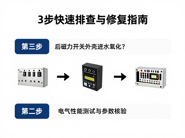 启动磁力开关外壳进水氧化?3步快速排查与修复指南