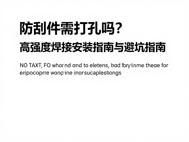防刮件需打孔吗?高强度焊接安装指南与避坑指南