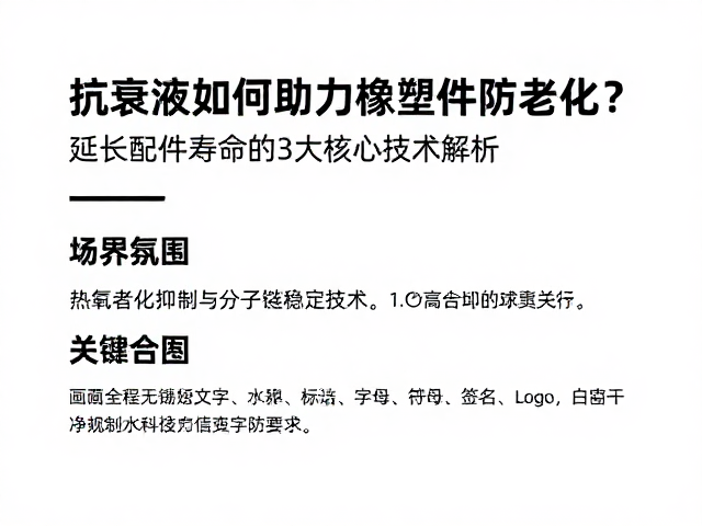 抗衰液如何助力橡塑件防老化？延长配件寿命的3大核心技术解析