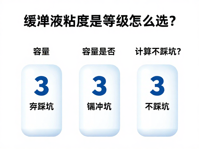 缓冲液粘度等级怎么选?容量是否够用?3步计算不踩坑
