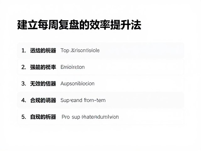过来看看，每周复盘调整，坐下就能做的效率提升法