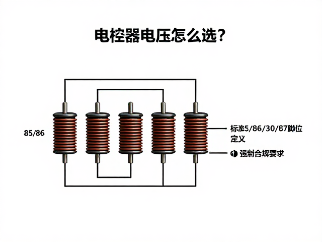 继电器线圈电压怎么选?标准85/86/30/87脚位定义与接线指南