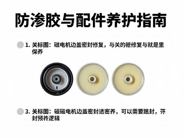 防渗胶与配件养护指南，磁电机边盖密封修复与保养技巧