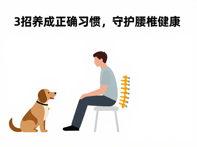 小区遛狗总久坐?3招养成正确习惯,守护腰椎健康