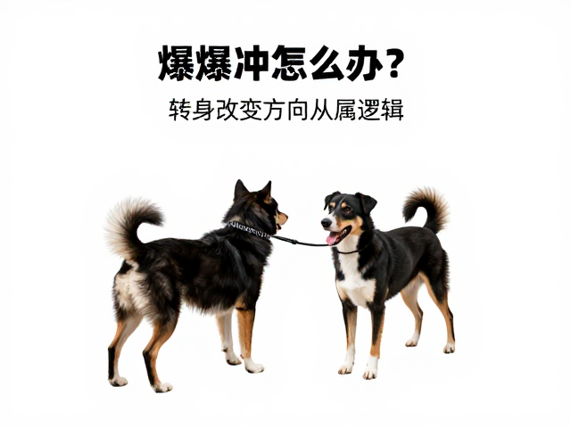 狗狗爆冲怎么办？单次训练5-15分钟，用转身改变方向松绳随行