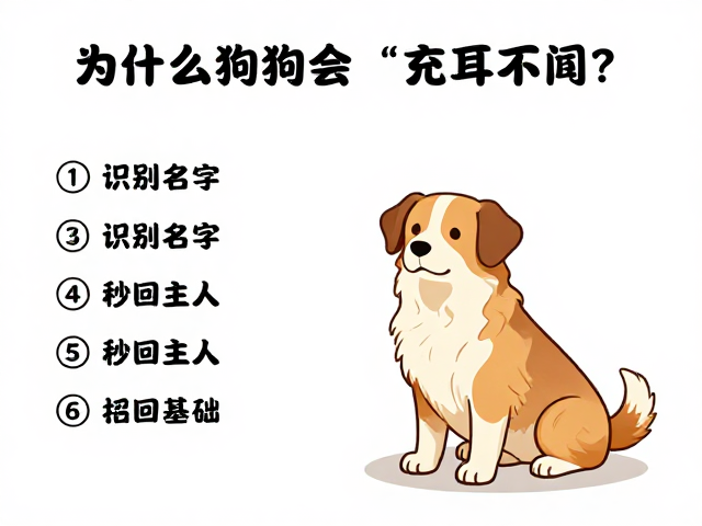 狗狗听到名字不看人?3步训练,识别名字、秒回主人、召回基础