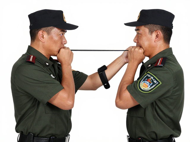 警戒定点巡视中的咬袖与牵引控制训练要点