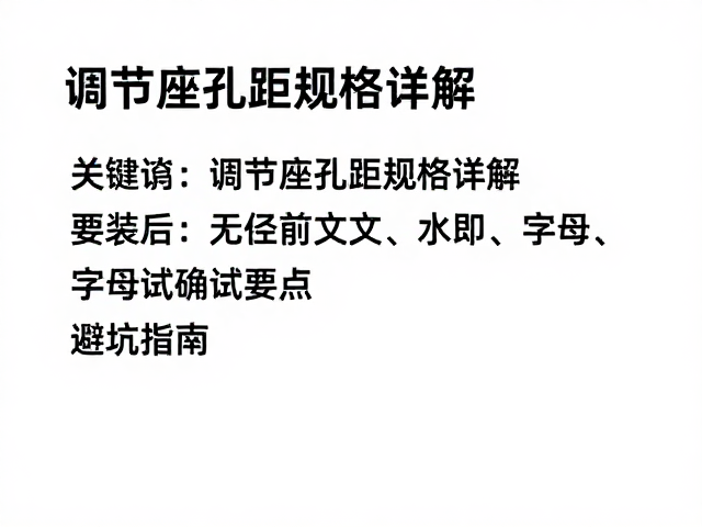调节座孔距规格详解,安装后试骑确认要点,避坑指南
