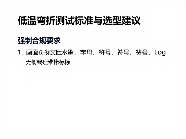 控制线维修耗材复购指南，低温弯折测试标准与选型建议