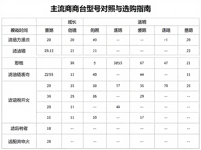 滤油毡原厂适配查询,主流电商平台型号对照与选购指南