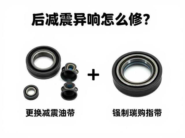后减震异响怎么修？更换减震油封与总成教程，缓冲垫块选购指南