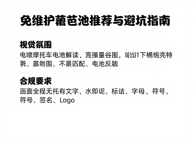 电喷摩托车电瓶怎么选？免维护蓄电池推荐与避坑指南