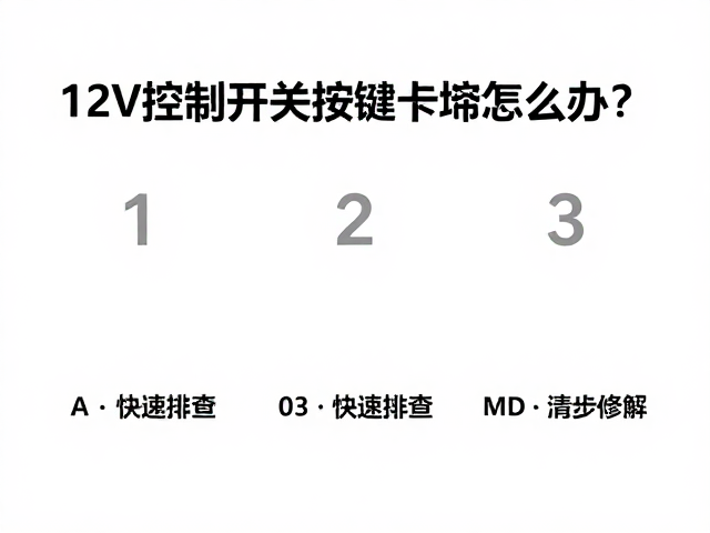 12V控制开关按键卡滞怎么办?3步快速排查与修复指南