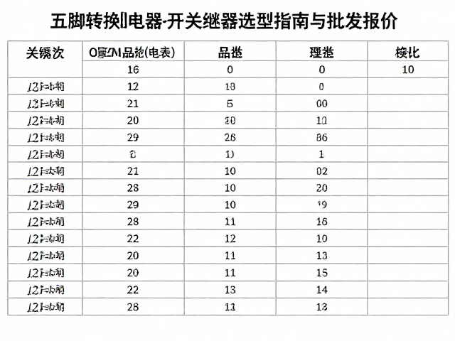 五脚转换继电器OEM规格定制_开关继电器选型指南与批发报价
