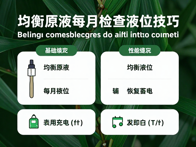 均衡原液每月检查液位，辅助恢复蓄电性能技巧