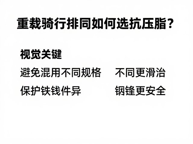 重载骑行如何选抗压脂？避免混用不同规格，保护链条更安全