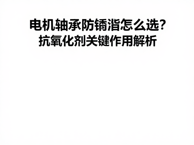 电机轴承防锈脂怎么选?抗氧化剂关键作用解析