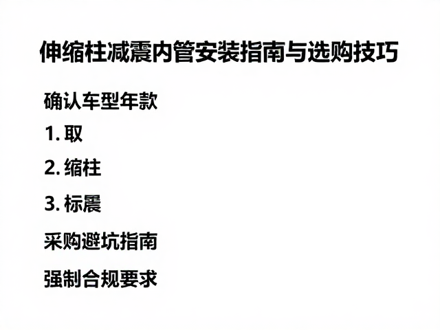 确认车型年款!伸缩柱减震内管安装指南与选购技巧