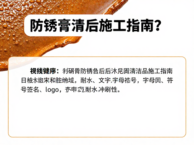 防锈膏清洁后施工指南，如何确保耐水冲刷性？