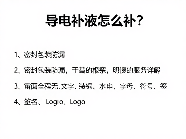 导电补液怎么补？密封包装防漏，维修店补液服务详解