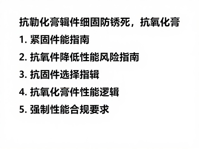 不锈钢部件防锈死，抗氧化膏降低紧固件风险指南
