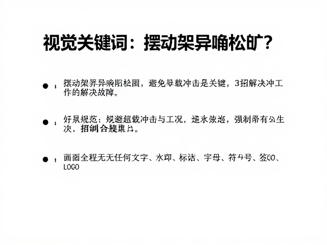 摆动架异响松旷？避免超载冲击是关键，3招解决故障