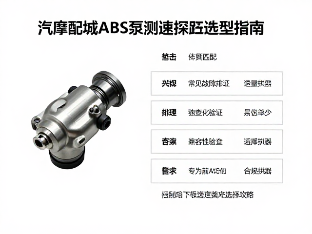 汽摩配城ABS泵测速探头选型指南,精准匹配避坑攻略