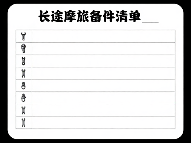 长途摩旅备件清单，打火电极与棘轮扳手怎么选？
