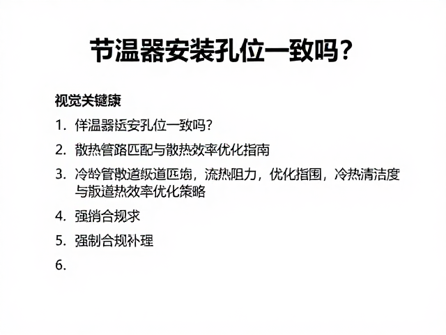 节温器安装孔位一致吗?详解散热管路匹配与散热效率优化指南