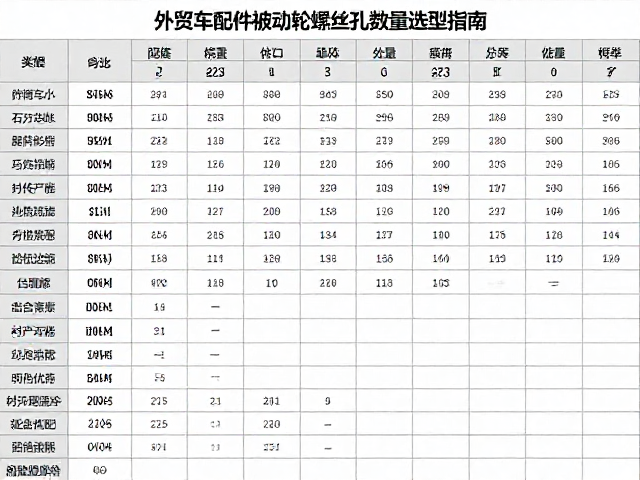 外贸摩托车配件被动轮螺丝孔数量选型指南
