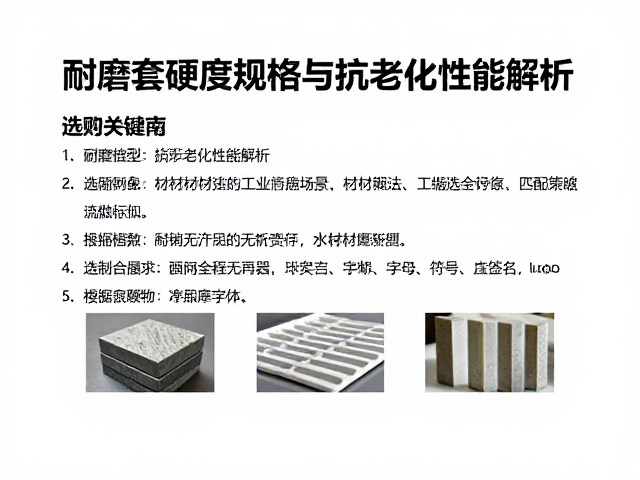 耐磨套硬度规格与抗老化性能解析,选购指南