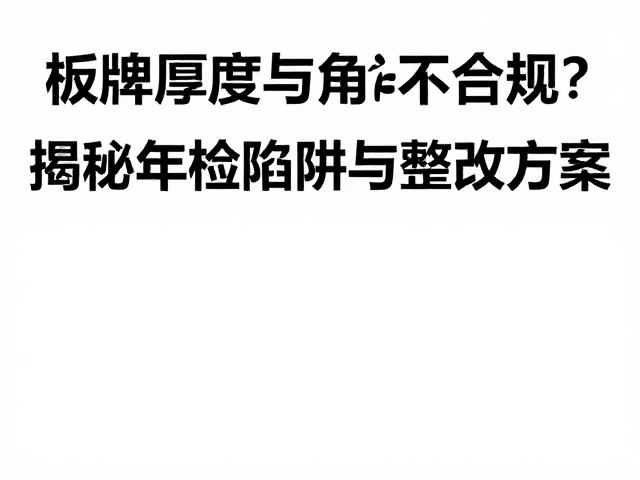 牌照架板材厚度与角度不合规?揭秘年检陷阱与整改方案