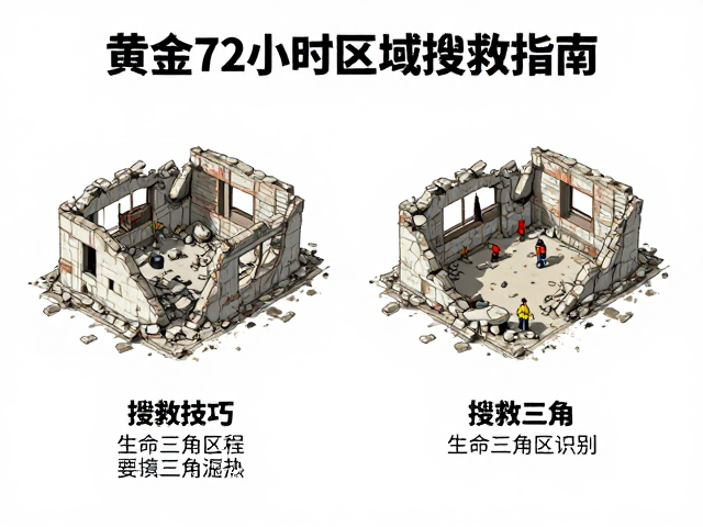 废墟埋压人员搜索技巧,黄金72小时区域搜救指南
