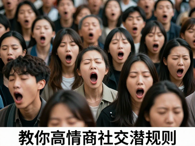 密集人群中打哈欠？先观察再接触，教你高情商社交潜规则