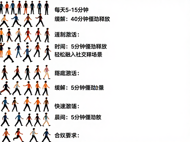 密集人群适应指南，每天5-15分钟，缓解身体僵硬，轻松融入社交场景