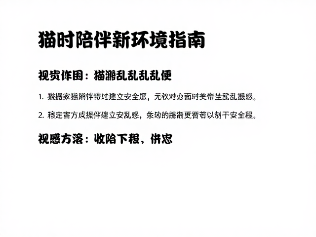 猫搬家后乱尿乱便？短时陪伴建立安全感，快速适应新环境指南